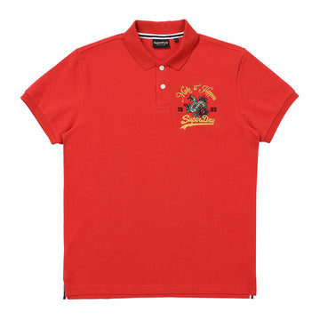 Snake Logo Polo Shirt - Red