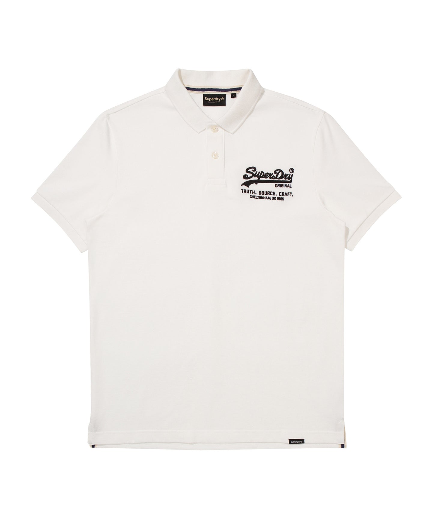 Small Vintage Embroidery Logo Polo Shirt - White