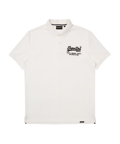 Small Vintage Embroidery Logo Polo Shirt - White