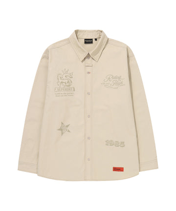 Rich Farmer Graphic Cotton Shirt - Beige