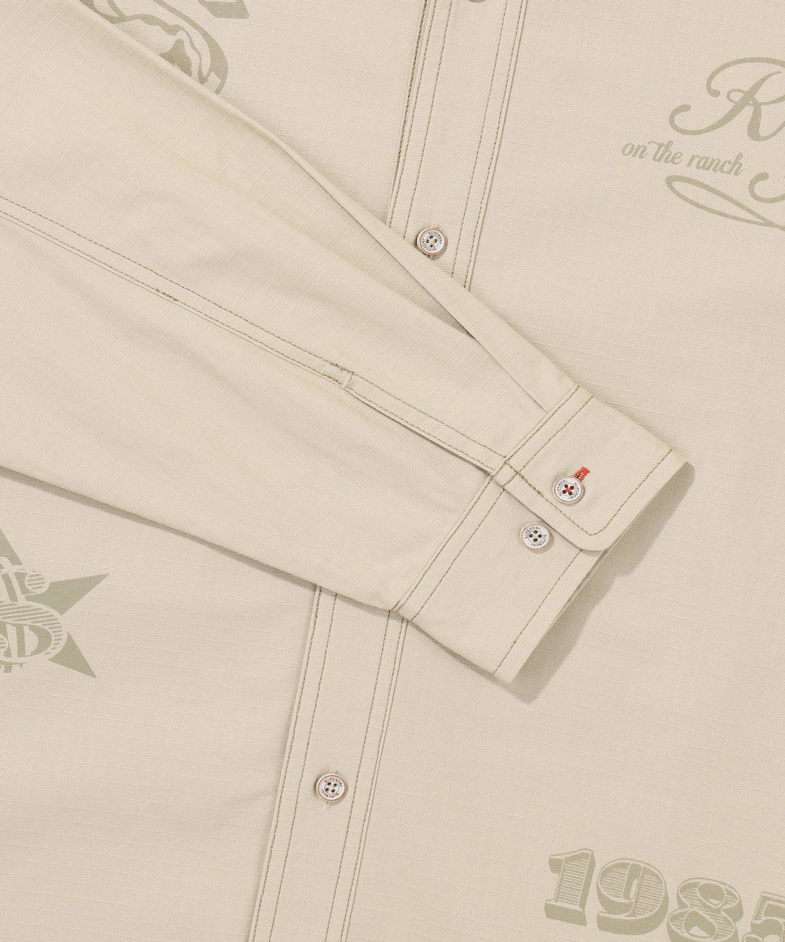 Rich Farmer Graphic Cotton Shirt - Beige