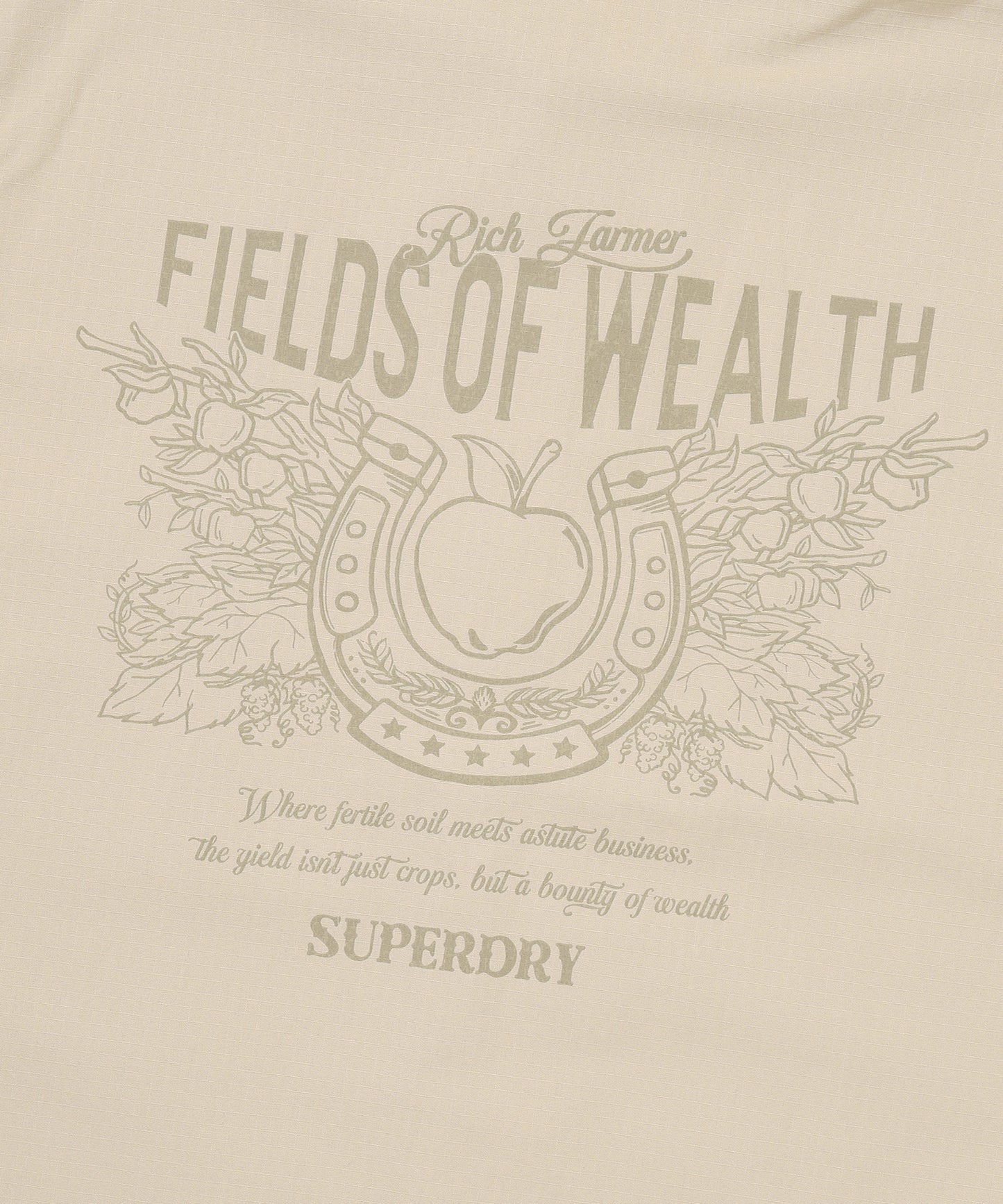 Rich Farmer Graphic Cotton Shirt - Beige