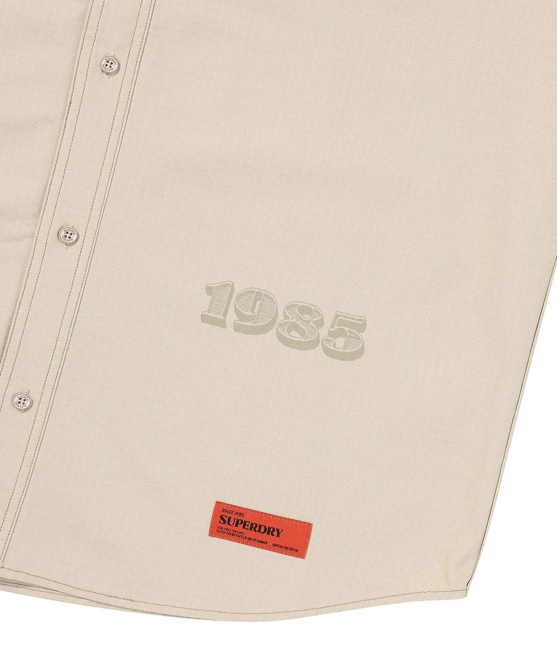 Rich Farmer Graphic Cotton Shirt - Beige