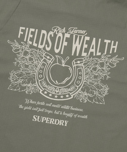 Rich Farmer Graphic Cotton Shirt - Olive