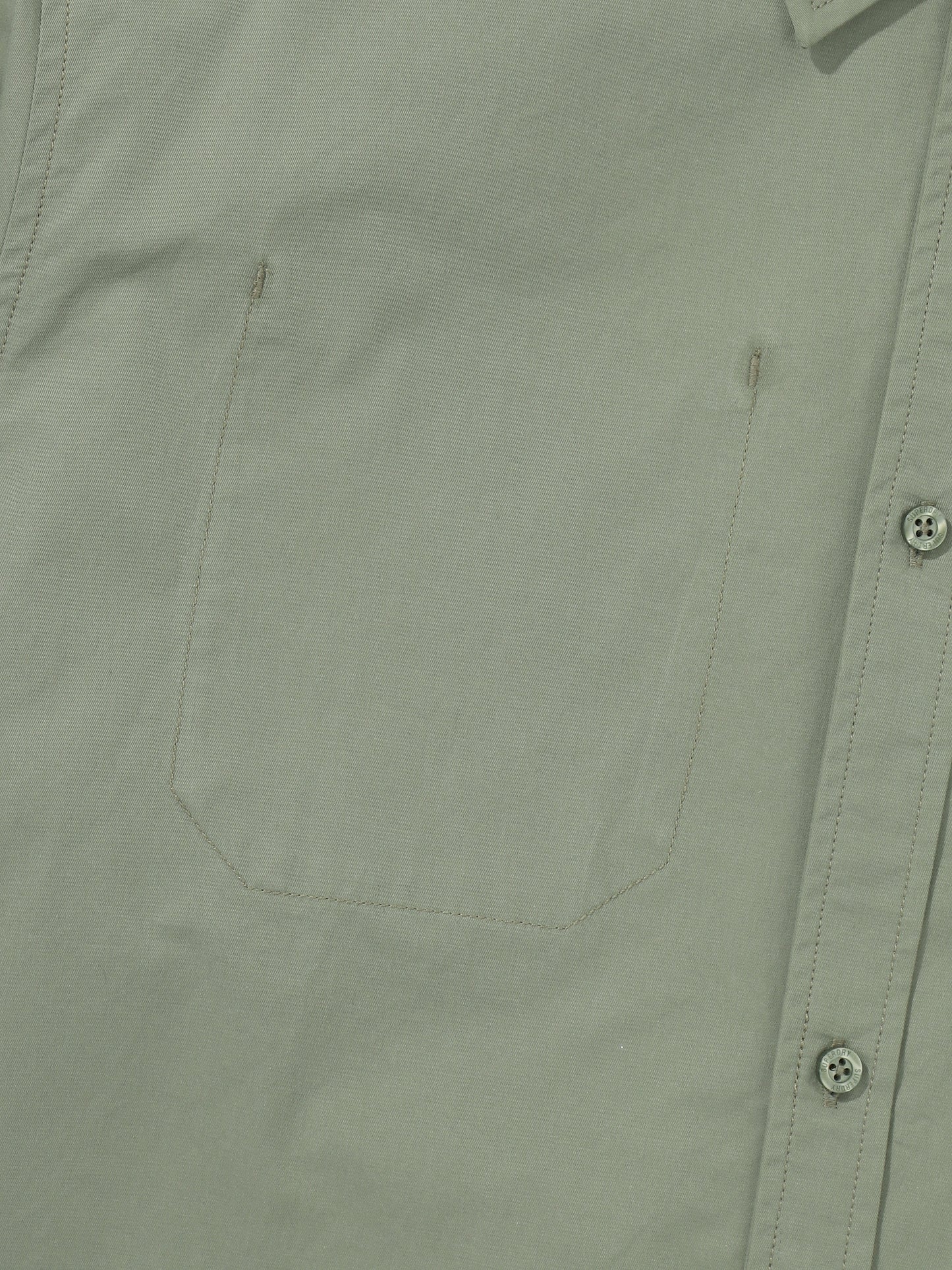 Contrast Stitch Work Pocket Shirt