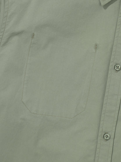 Contrast Stitch Work Pocket Shirt
