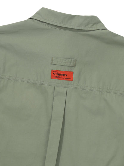 Contrast Stitch Work Pocket Shirt