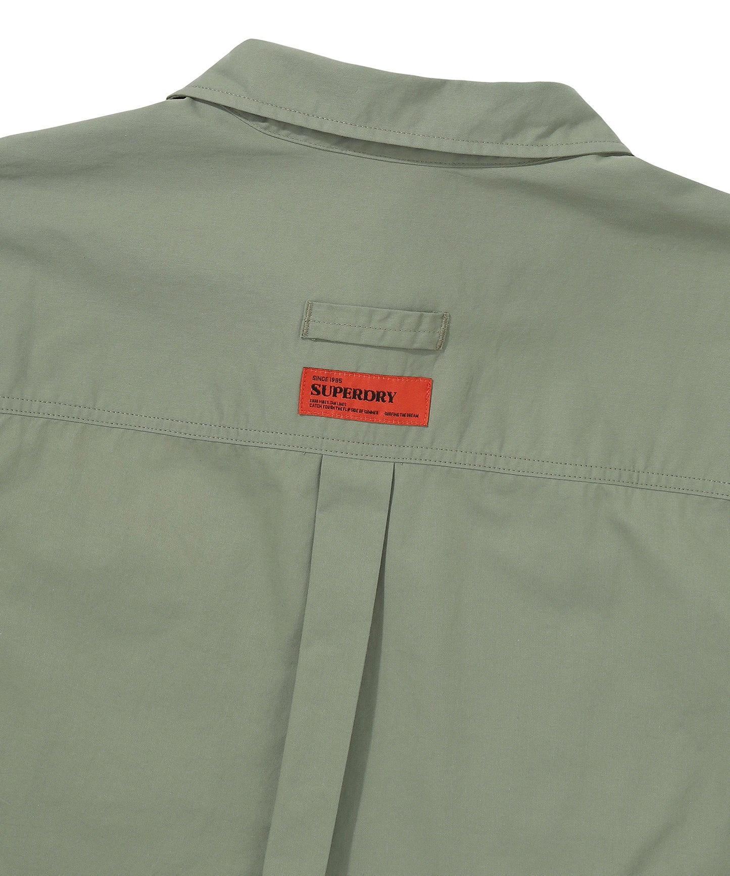 Contrast Stitch Work Pocket Shirt - Khaki Green