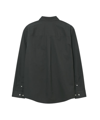 Logo Embroidered Cotton Shirt