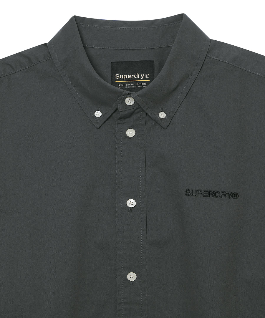 Logo Embroidered Cotton Shirt