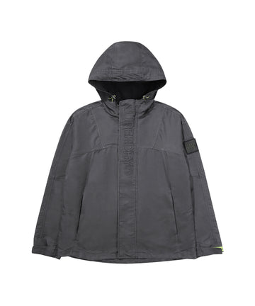 Hooded Signature Windbreaker Jacket - Charcoal