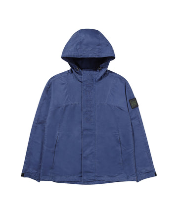 Hooded Signature Windbreaker Jacket - D/Blue
