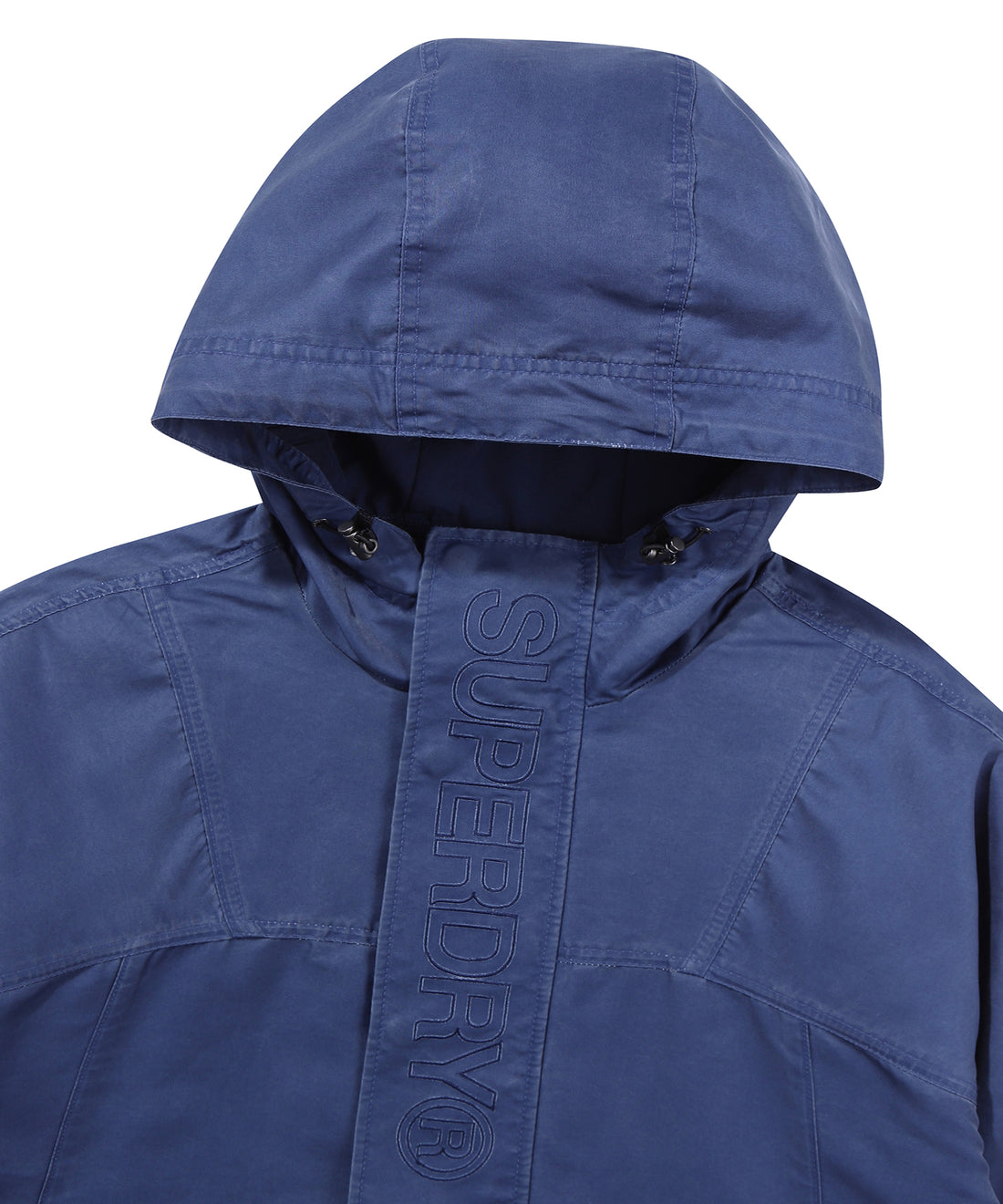 Hooded Signature Windbreaker Jacket - D/Blue