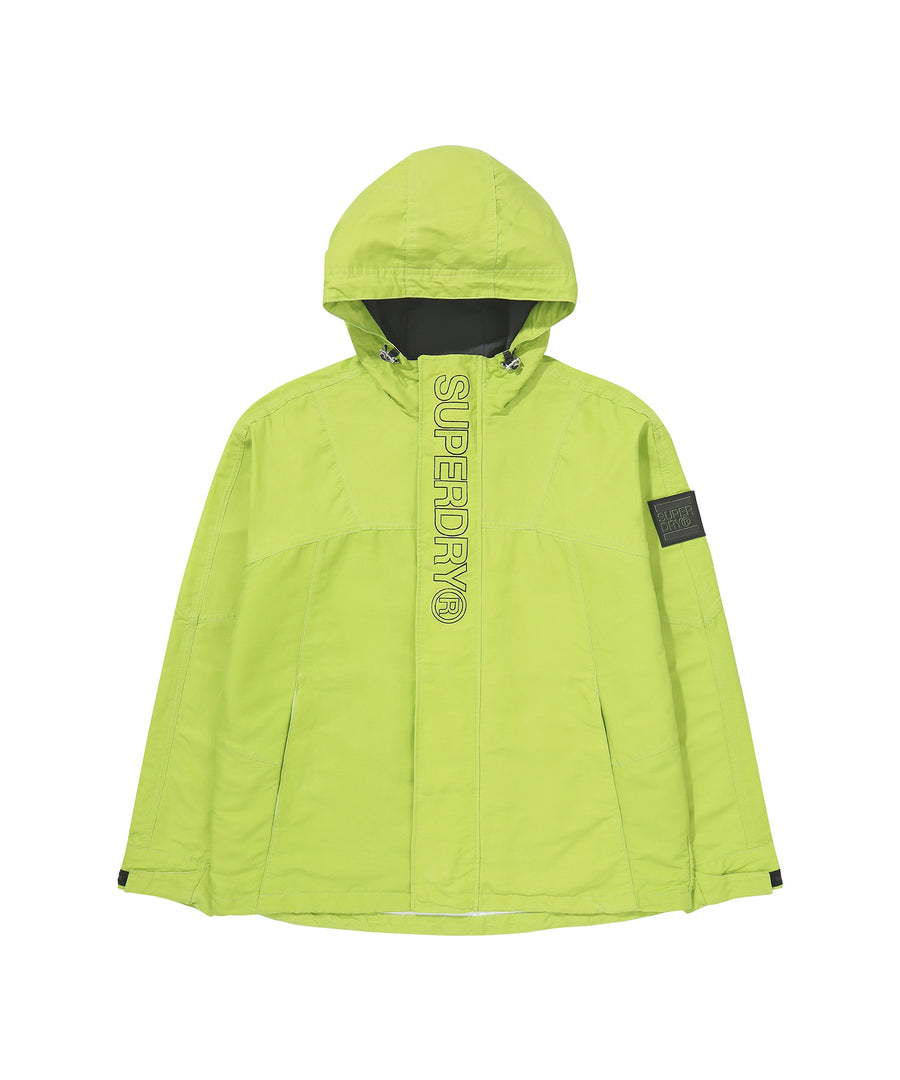 Hooded Signature Windbreaker Jacket - Lime