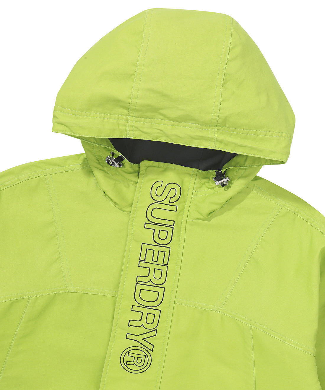 Hooded Signature Windbreaker Jacket - Lime