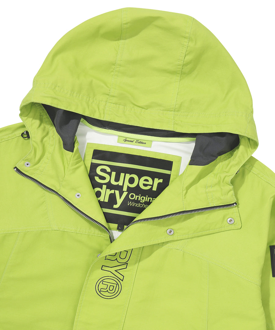 Hooded Signature Windbreaker Jacket - Lime