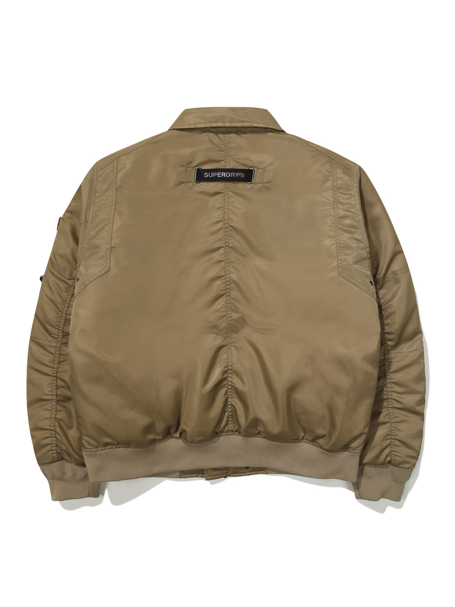 Nylon Flight Padding Jumper - Beige