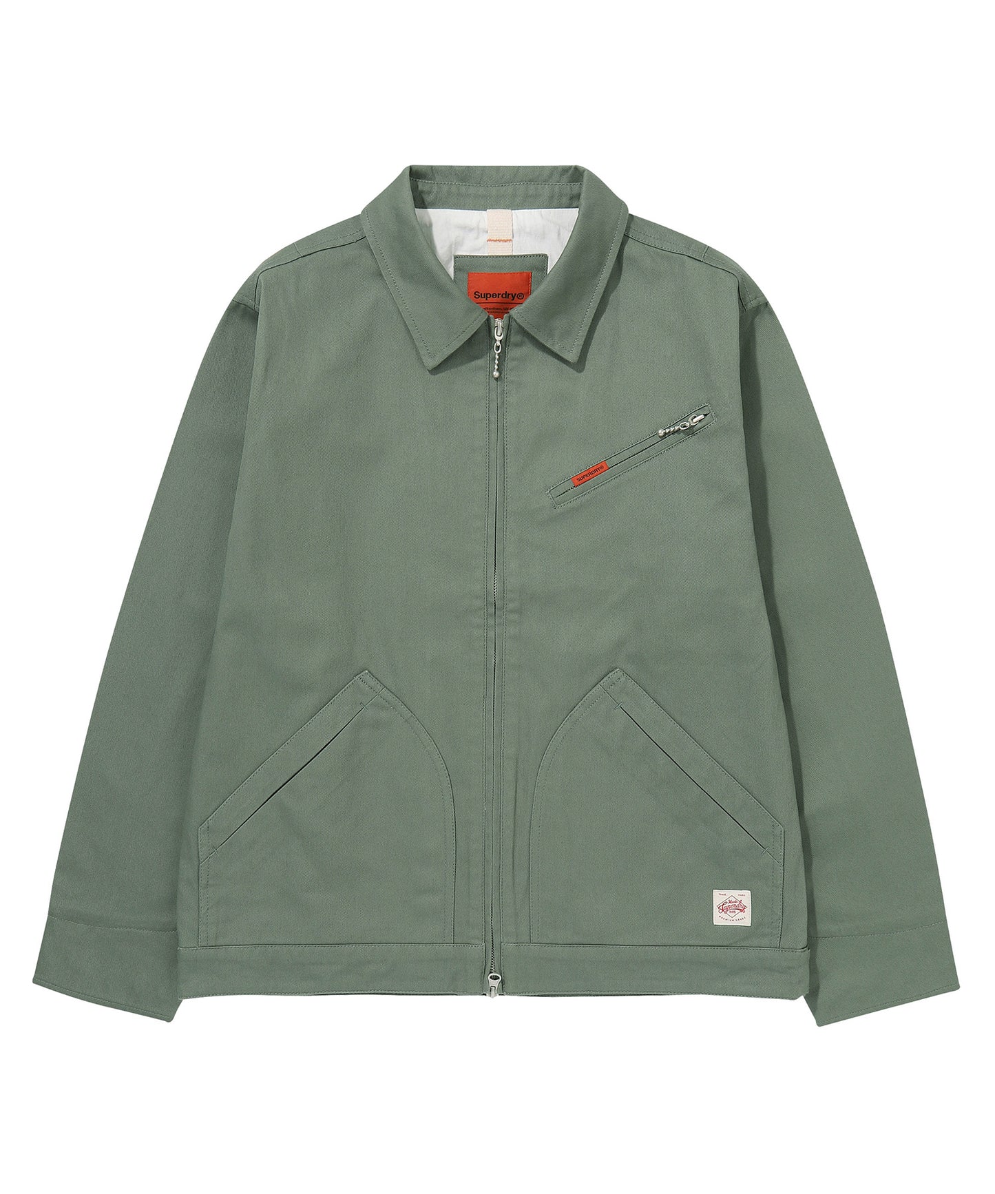 Zip Through Chore Jacket - Khaki