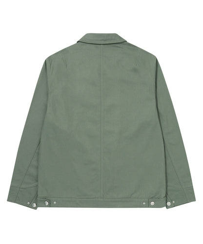 Zip Through Chore Jacket - Khaki