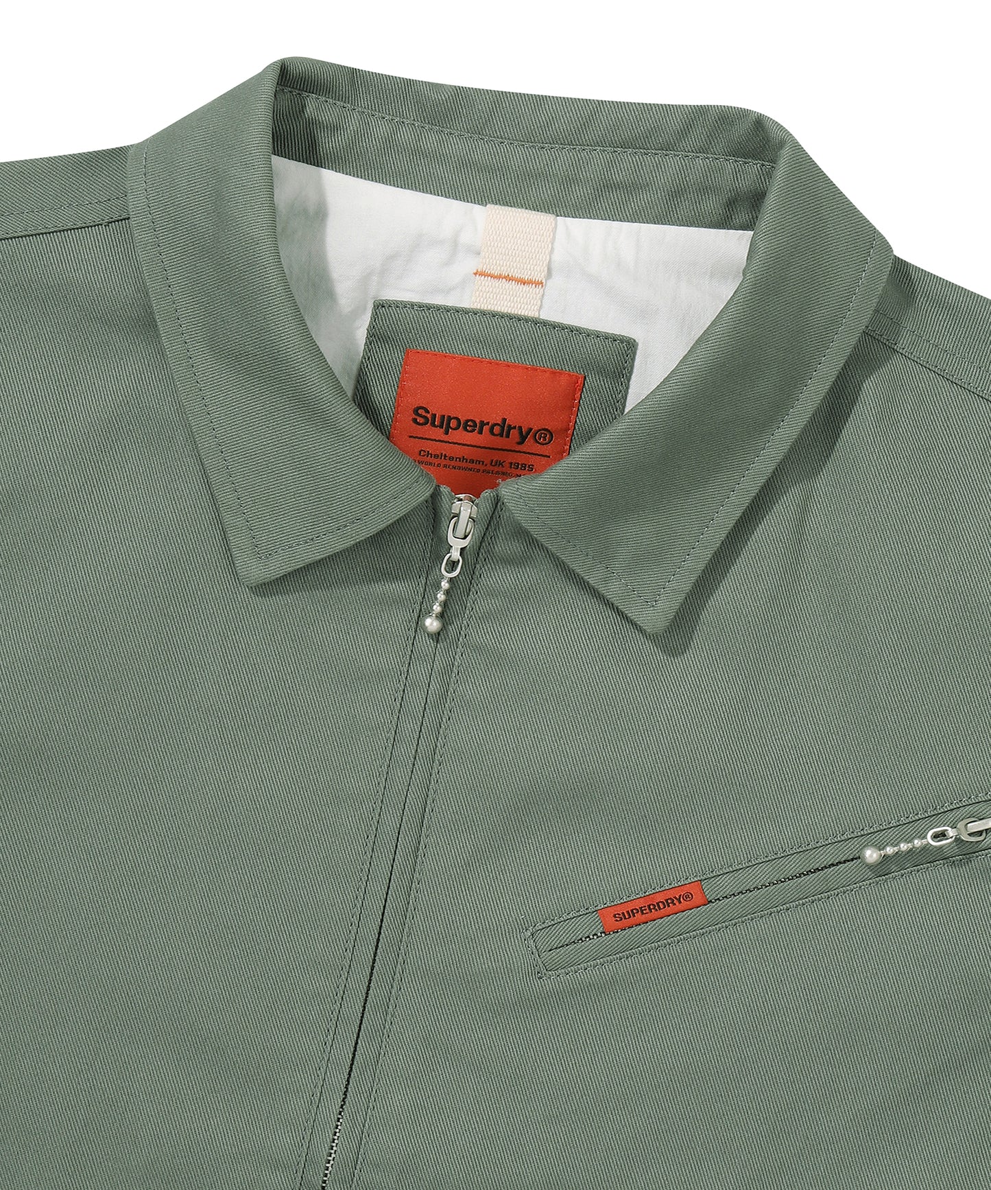 Zip Through Chore Jacket - Khaki
