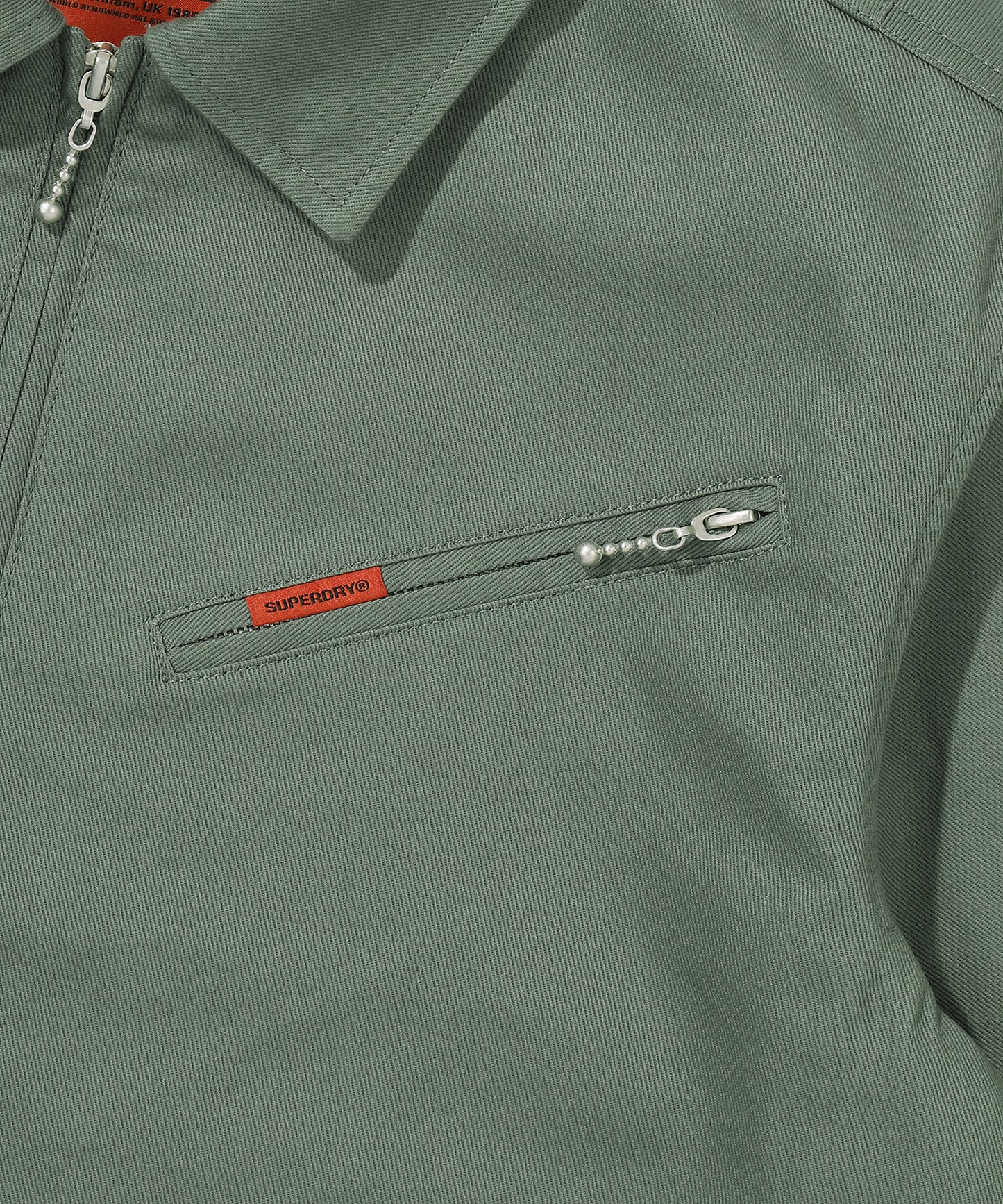 Zip Through Chore Jacket - Khaki