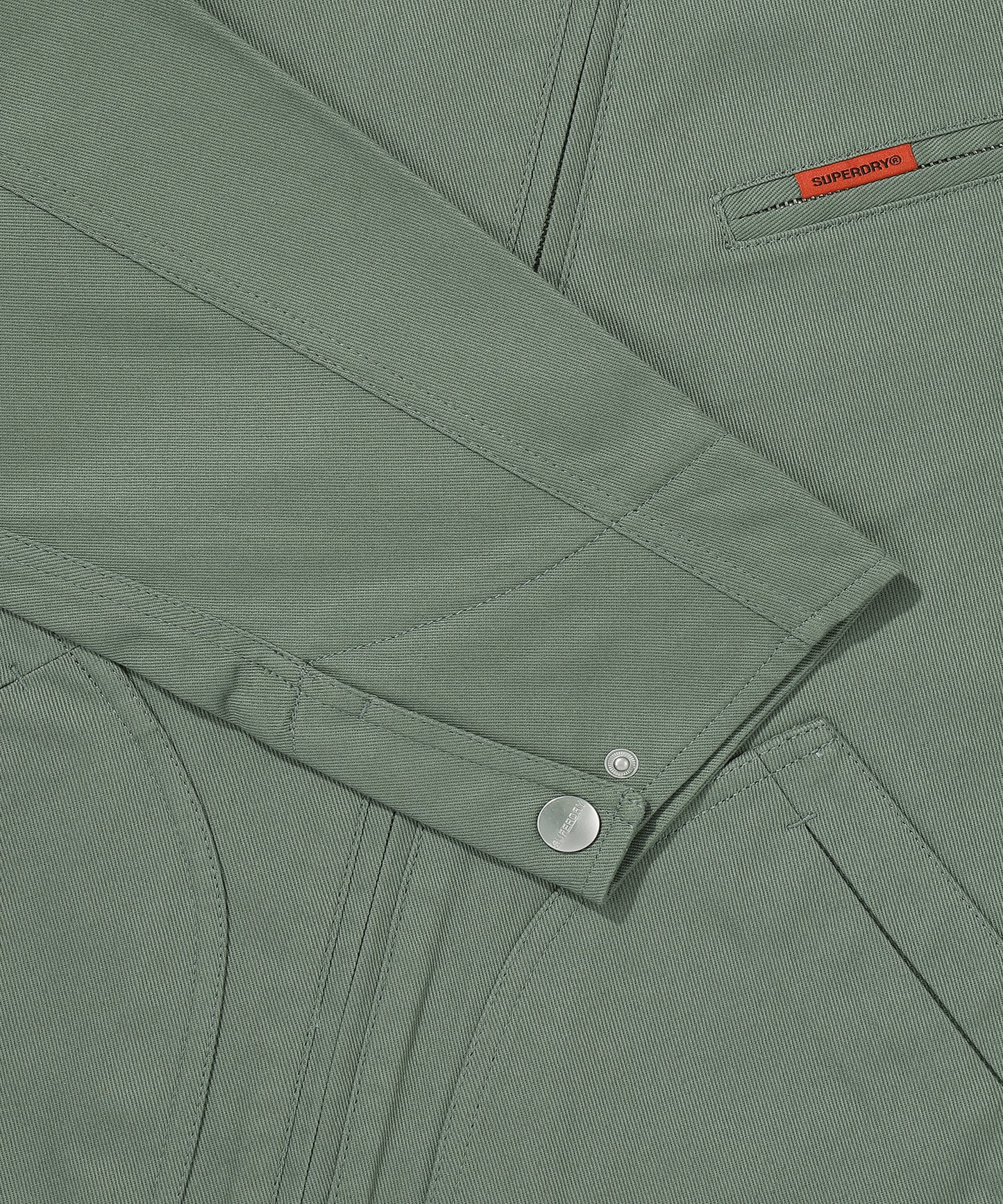 Zip Through Chore Jacket - Khaki