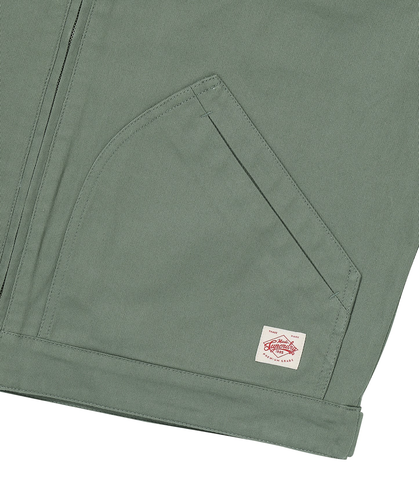 Zip Through Chore Jacket - Khaki