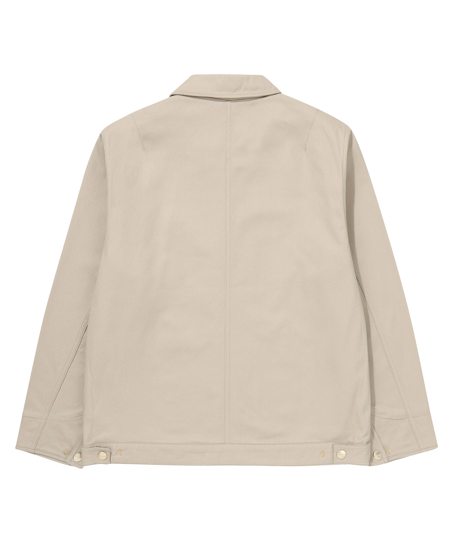 Zip Through Chore Jacket - L/Beige