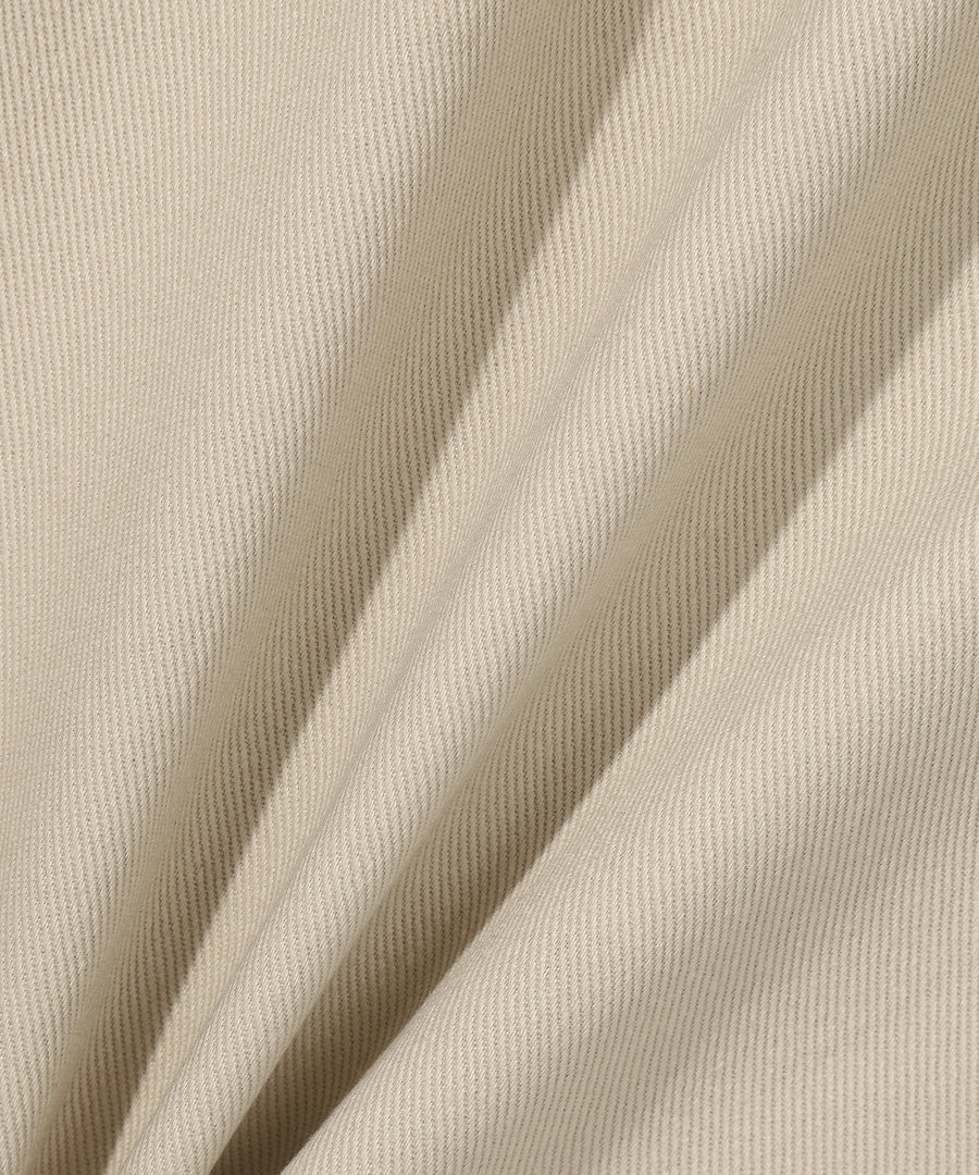 Zip Through Chore Jacket - L/Beige