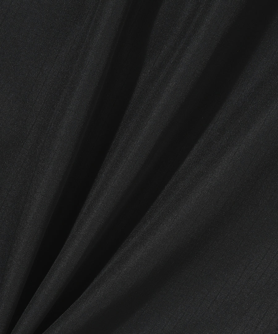 High Neck Windbreaker Jacket - Black