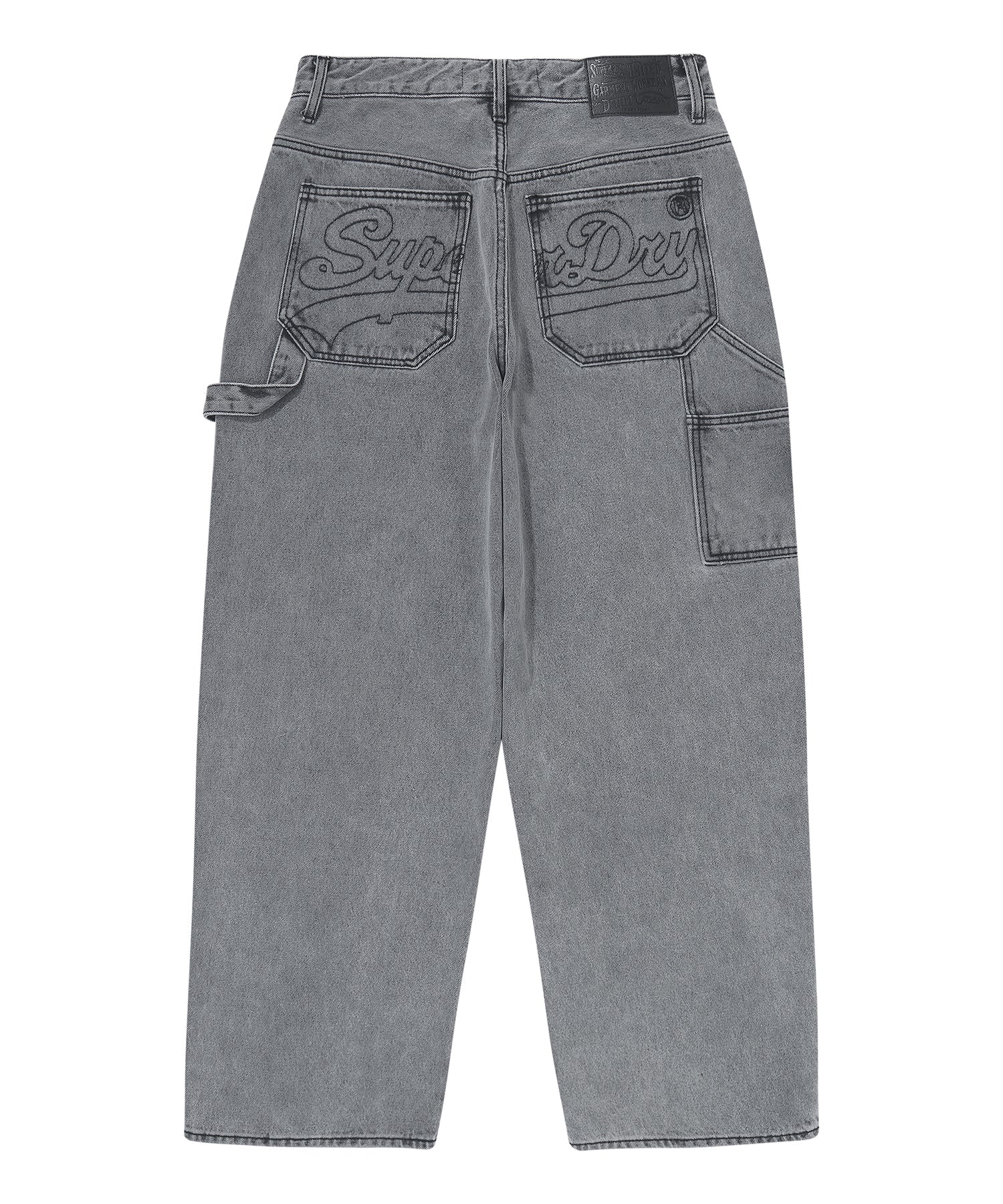 Double Knee Carpenter Denim Pants - Grey