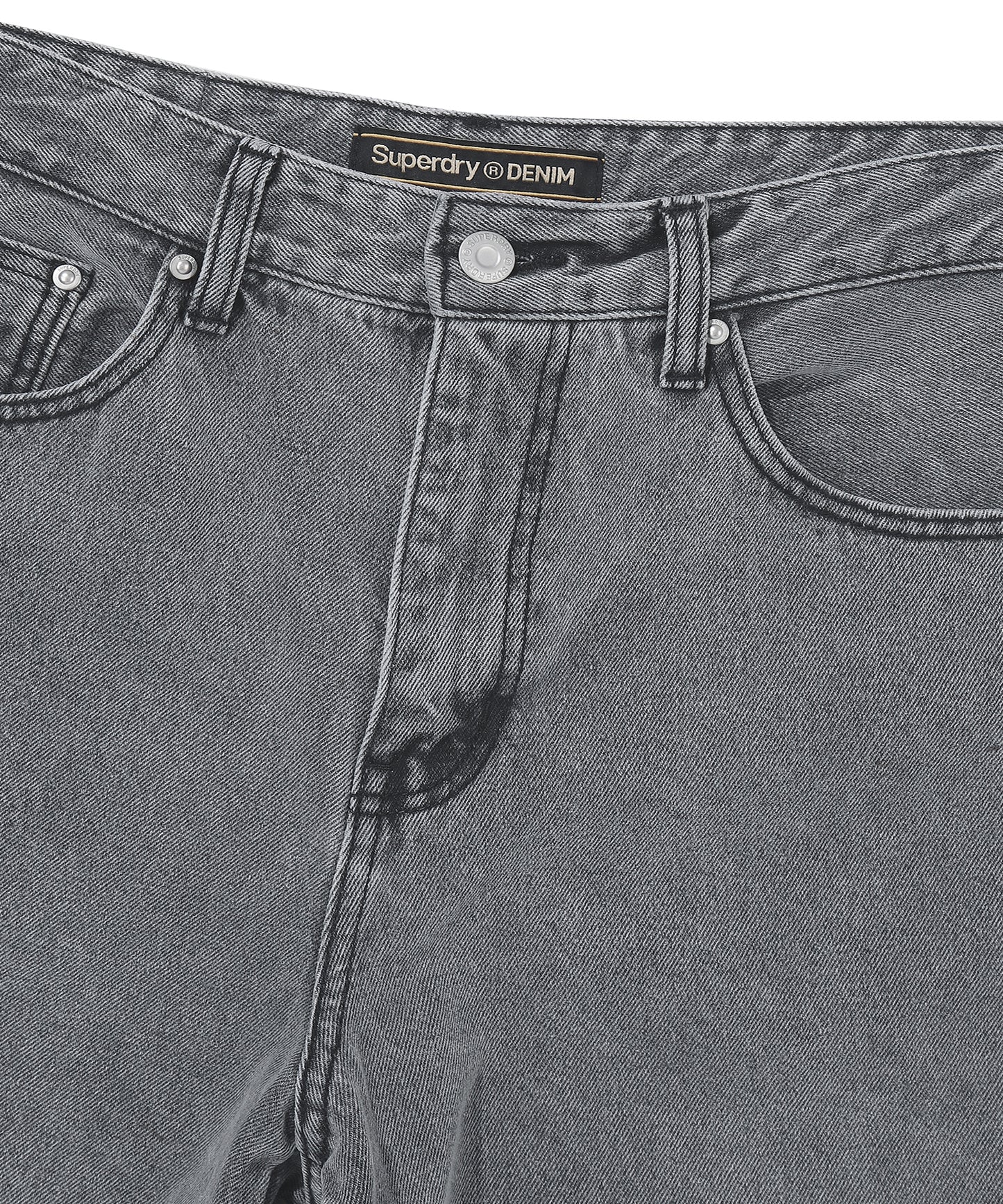 Double Knee Carpenter Denim Pants - Grey