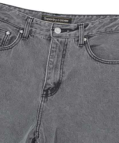 Double Knee Carpenter Denim Pants - Grey