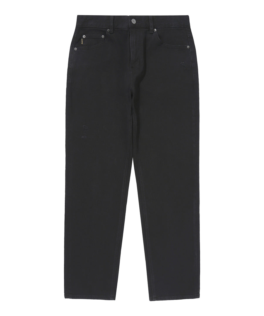Vintage Slim Denim Pants - Black