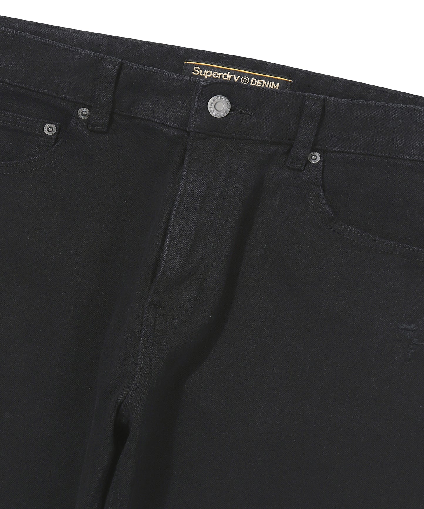 Vintage Slim Denim Pants - Black