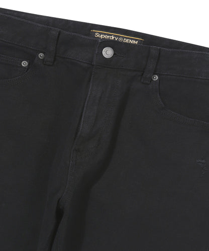 Vintage Slim Denim Pants - Black