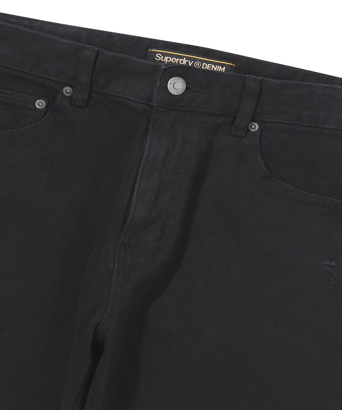 Vintage Slim Denim Pants - Black