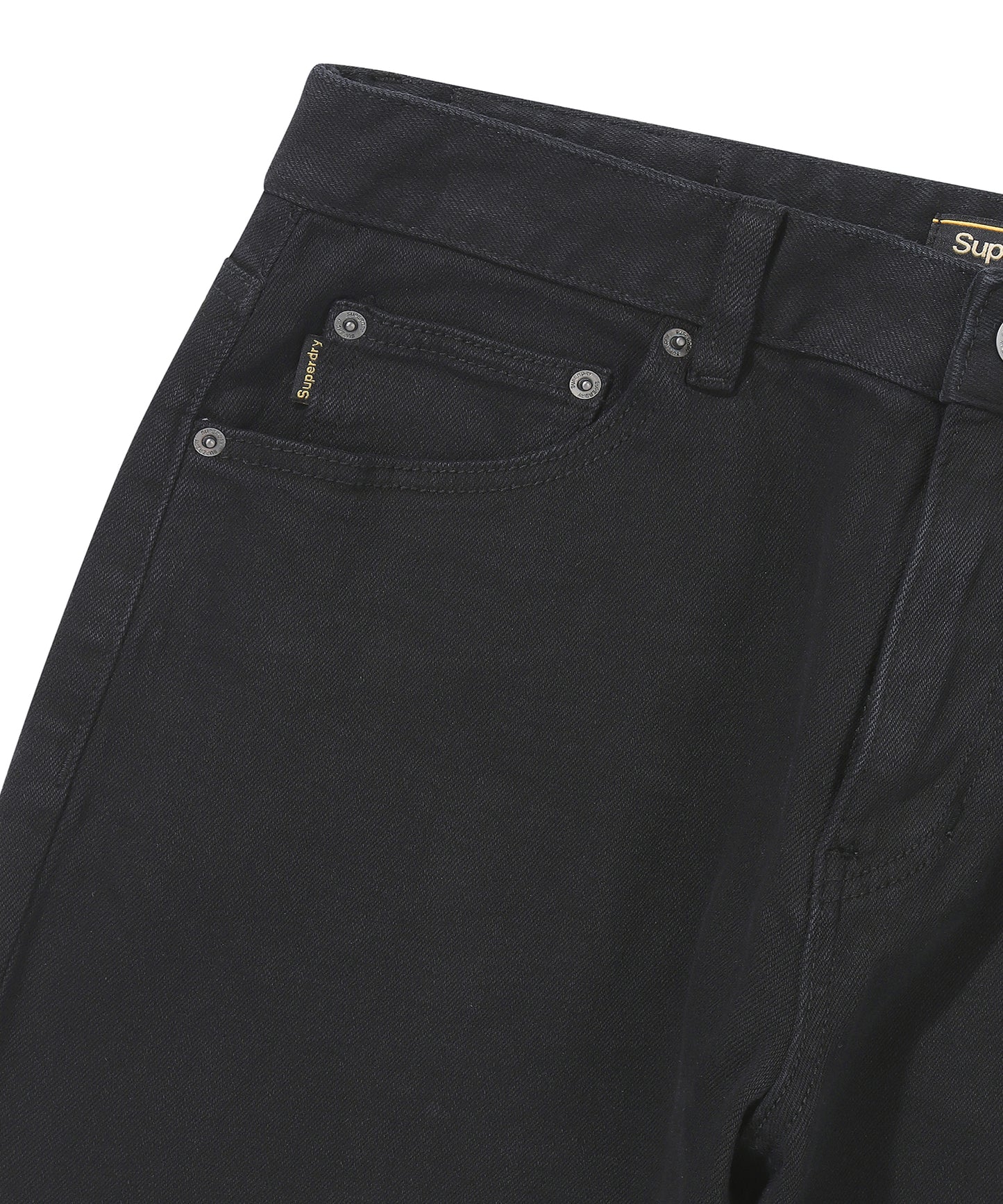 Vintage Slim Denim Pants - Black