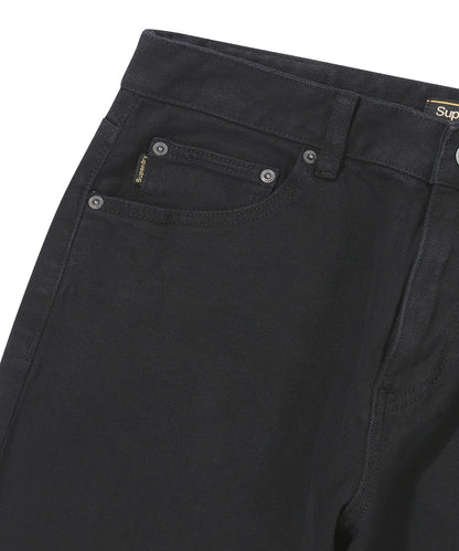 Vintage Slim Denim Pants - Black