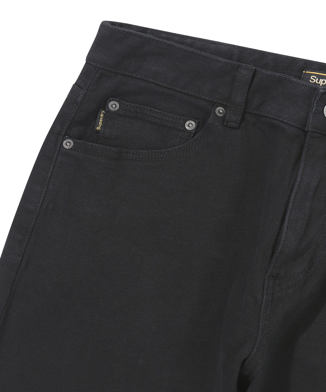 Vintage Slim Denim Pants - Black