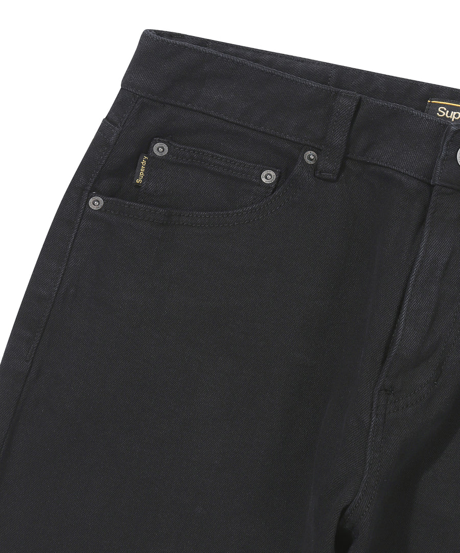 Vintage Slim Denim Pants - Black