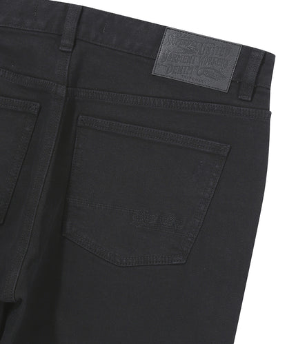 Vintage Slim Denim Pants - Black