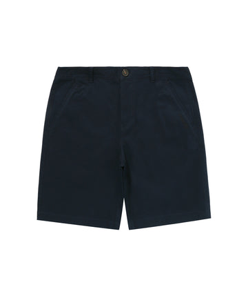 Label Cotton Chino Shorts - D/Navy