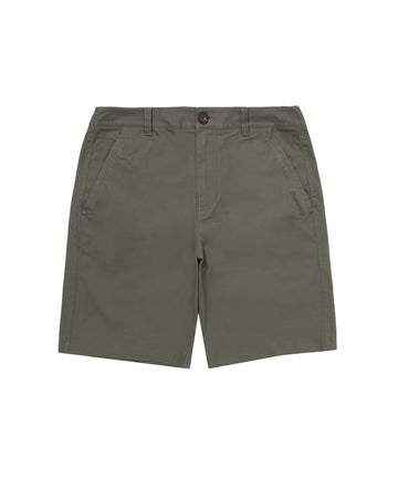Label Cotton Chino Shorts - Khaki Green