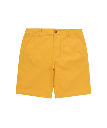 Label Cotton Chino Shorts - Yellow