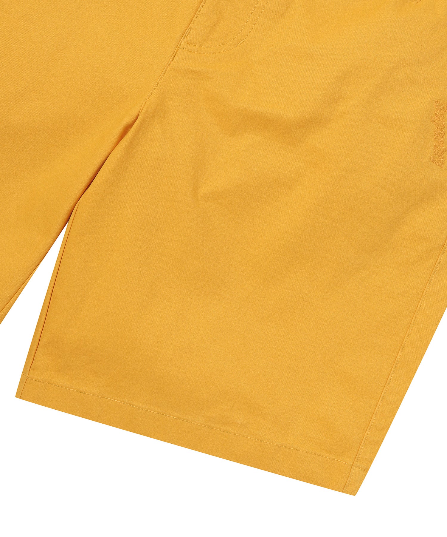 Label Cotton Chino Shorts - Yellow