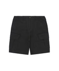 Label Cargo Cotton Shorts - Black