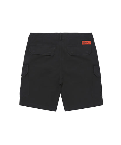 Label Cargo Cotton Shorts