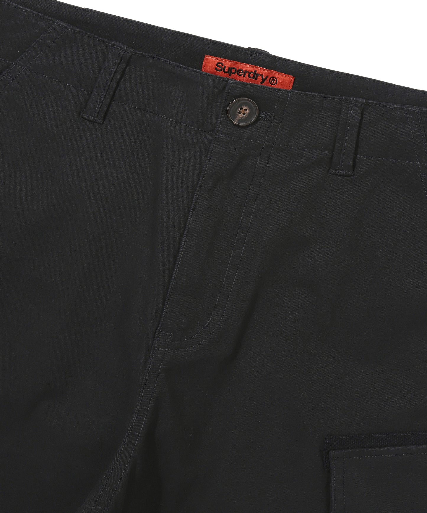 Label Cargo Cotton Shorts