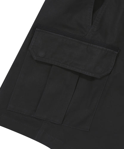 Label Cargo Cotton Shorts
